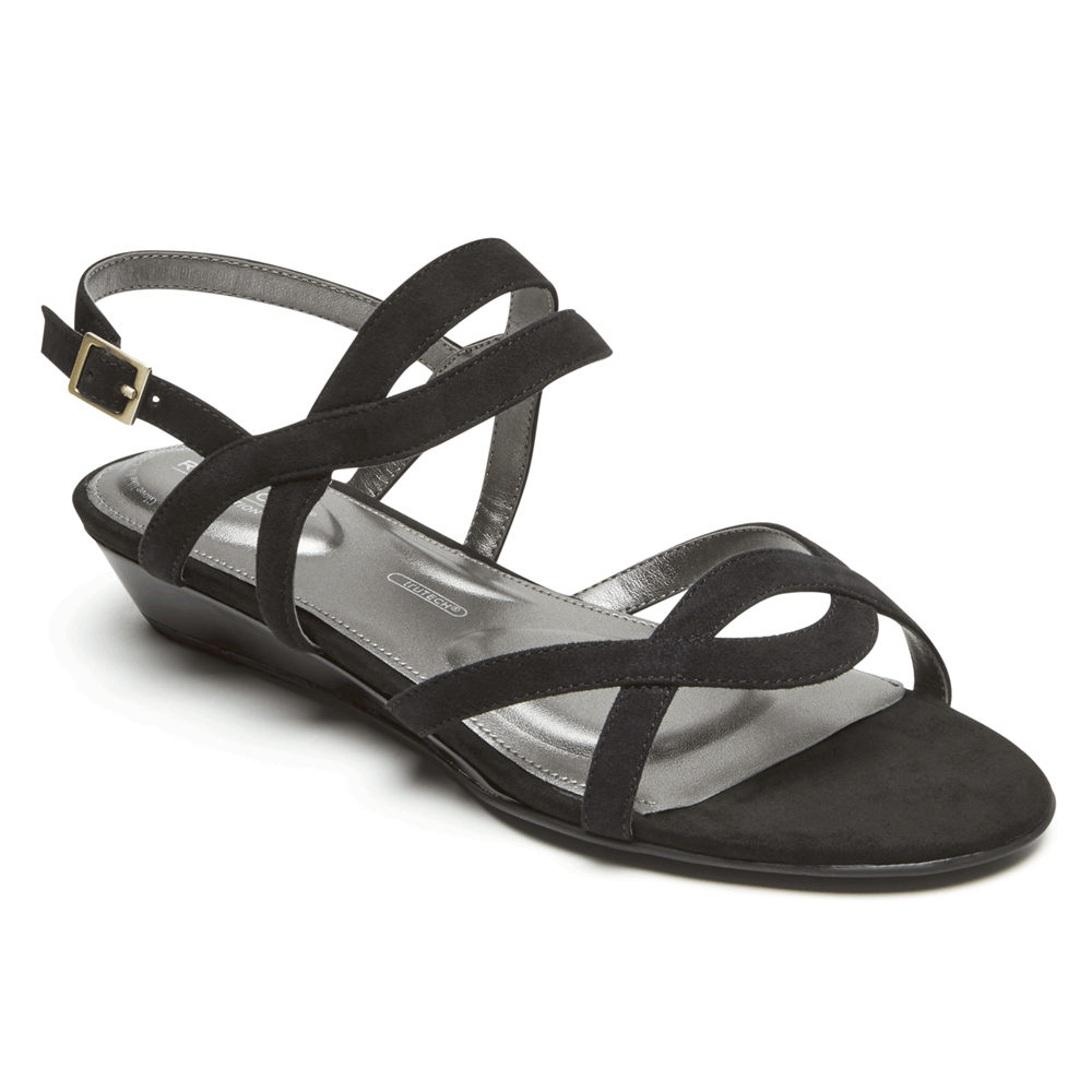 Rockport Sandals For Womens Black - Total Motion Zandra Slingback - PR8409513